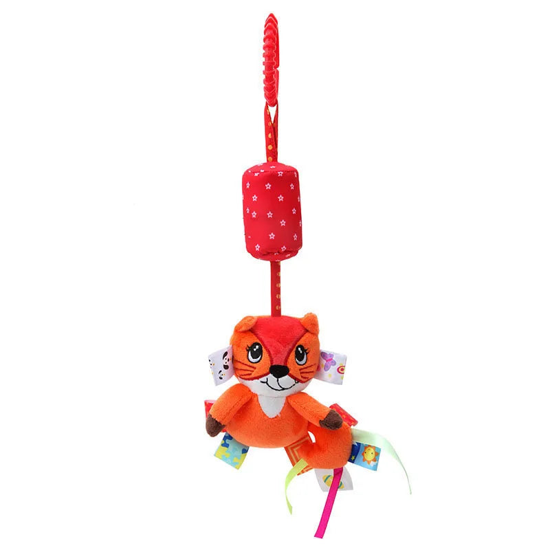 Soft Animal Handbell Rattles with Teether for Newborns