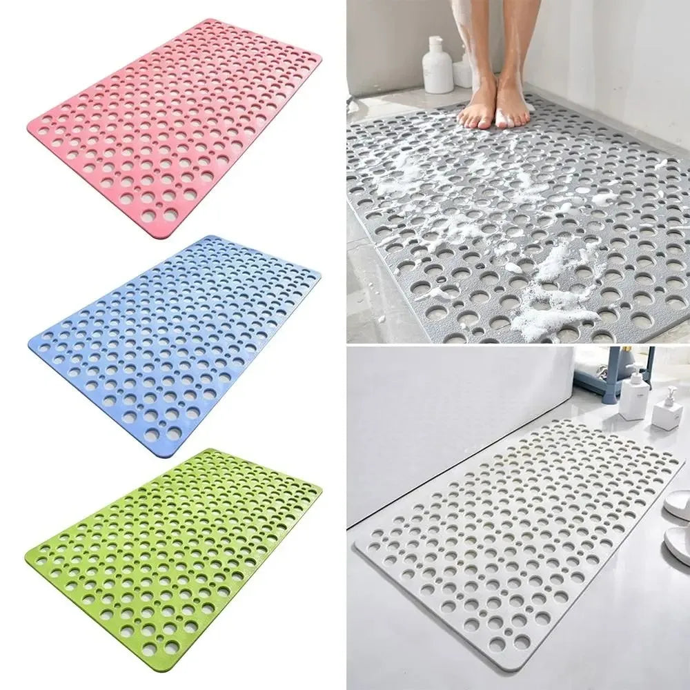 Non-Slip Bath Mat with Drain Holes – Easy Clean Suction Cup Bathroom Mat