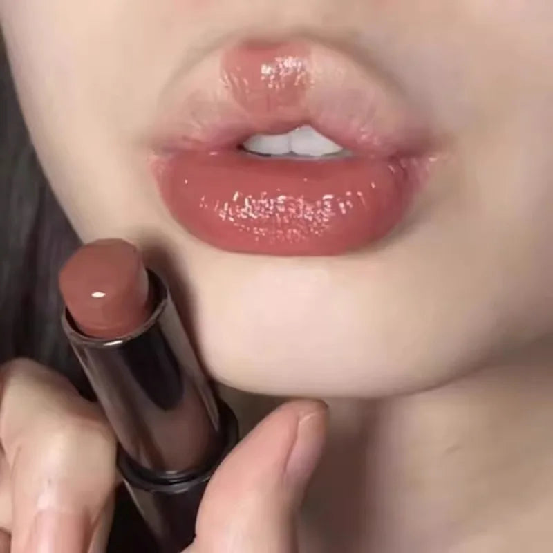 Low-Saturation Mirror Lip Gloss – Moisturizing Nude Tint Lipstick