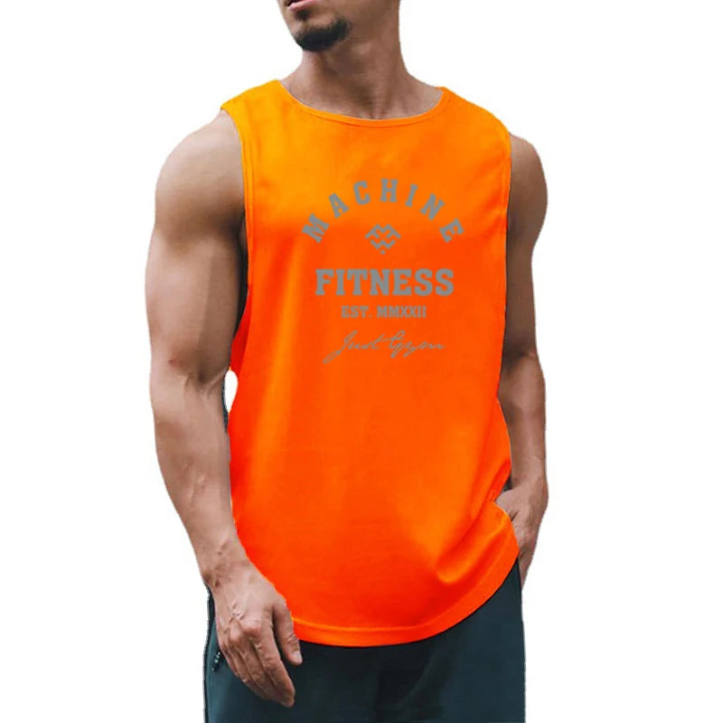 Men’s Mesh Muscle Tank Top – Sleeveless Quick-Dry Gym Fitness Singlet