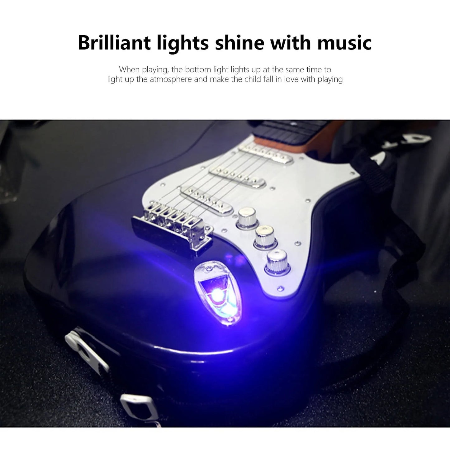 Kids 4-String Electric Guitar – Beginner Musical Toy Instrument