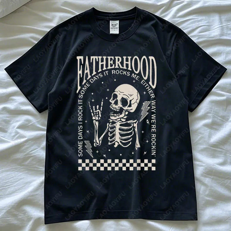 Funny Fatherhood T-Shirt – “Some Days I Rock It” Casual Unisex Tee
