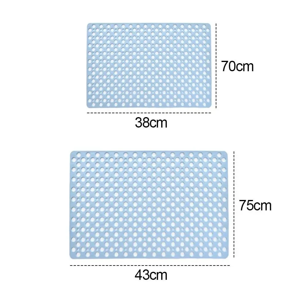 Non-Slip Bath Mat with Drain Holes – Easy Clean Suction Cup Bathroom Mat