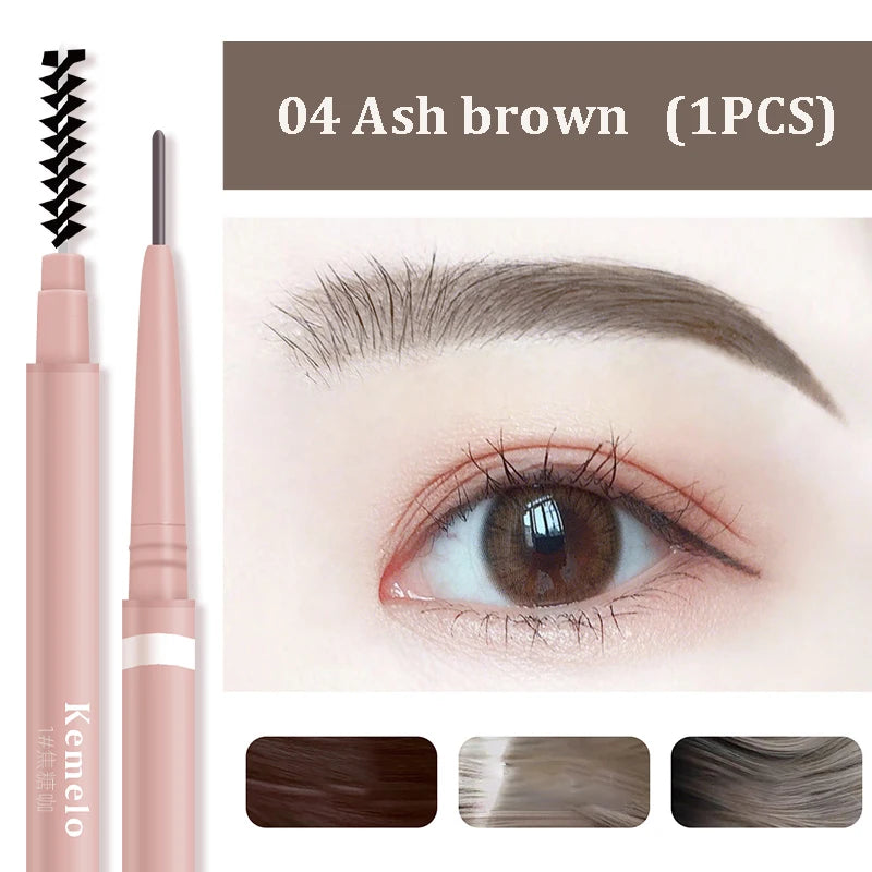 1.5mm Ultra Fine Double-Ended Waterproof Eyebrow Pencil - Long Lasting & Automatic