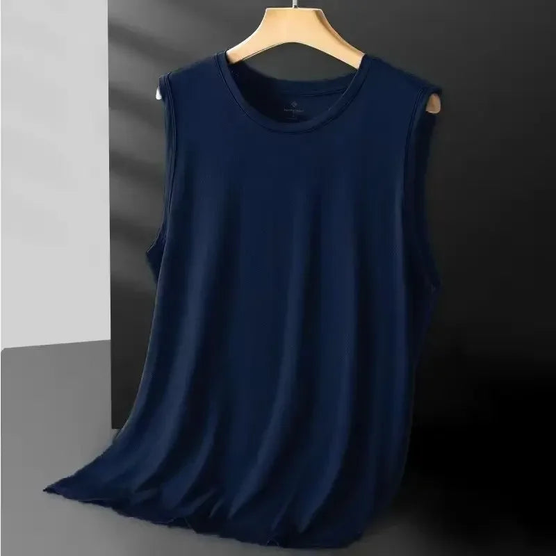 Men's Ice Silk Mesh Tank – Lightweight Sleeveless Summer Sports Vest
