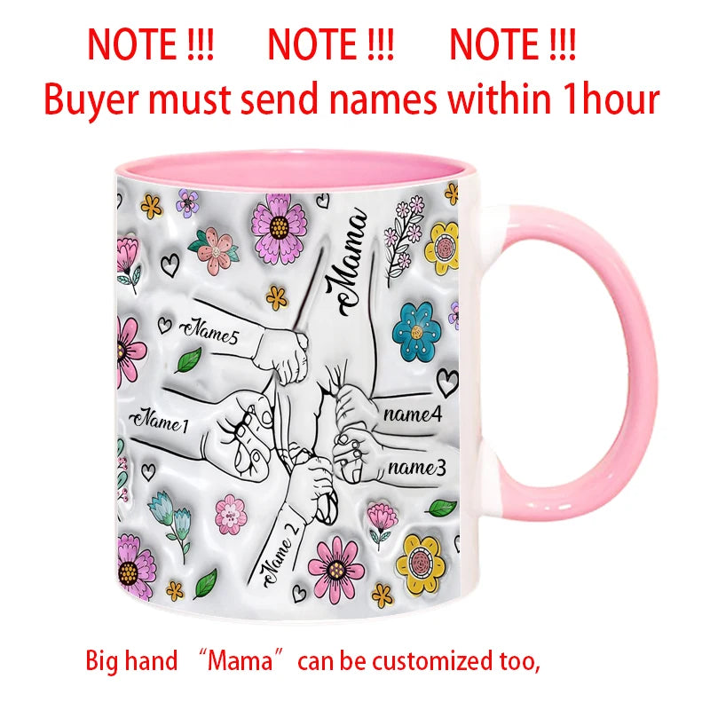 3D Printed Personalized Flower Mug – Gift for Children & Mother’s Day