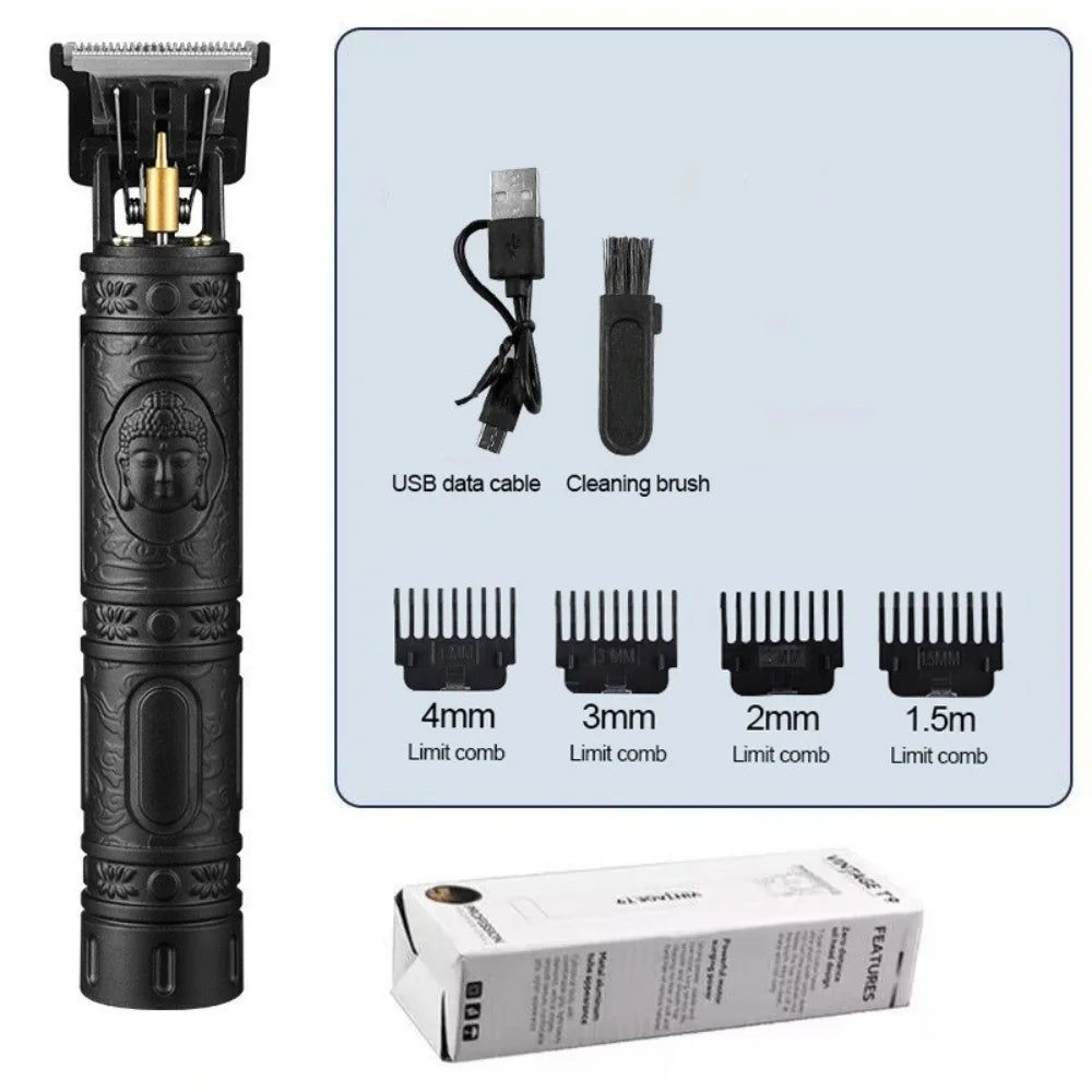 T9 Electric Hair & Beard Trimmer – Professional Grooming Clipper for Men