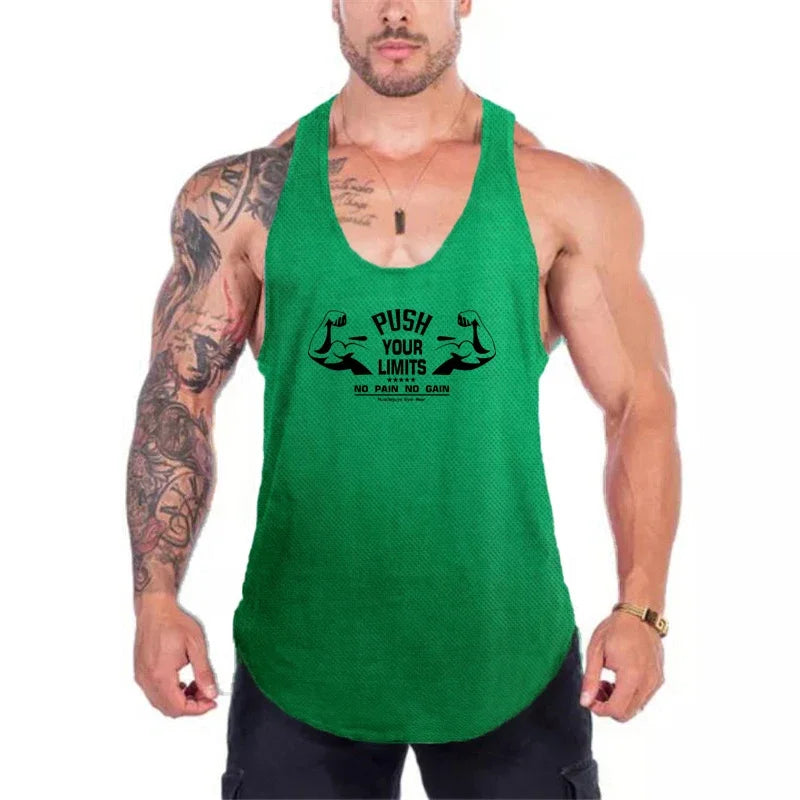 Men's Mesh Gym Tank Top – Quick-Dry Sleeveless Fitness Vest