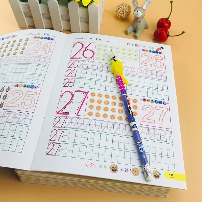 Calligraphy Practice Book – 32 Pages Alphabet & Math Workbook for Kids