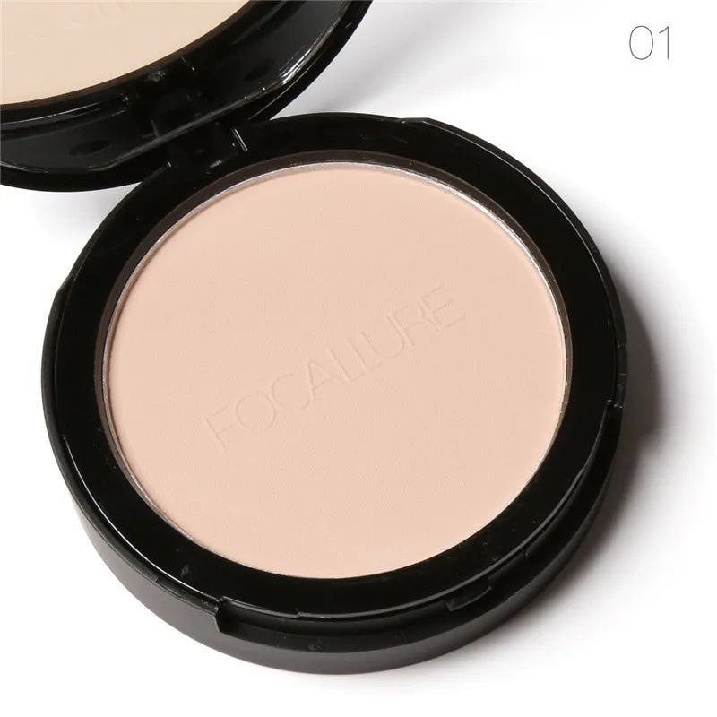 FOCALLURE 3-Color Oil-Control Pressed Powder Foundation