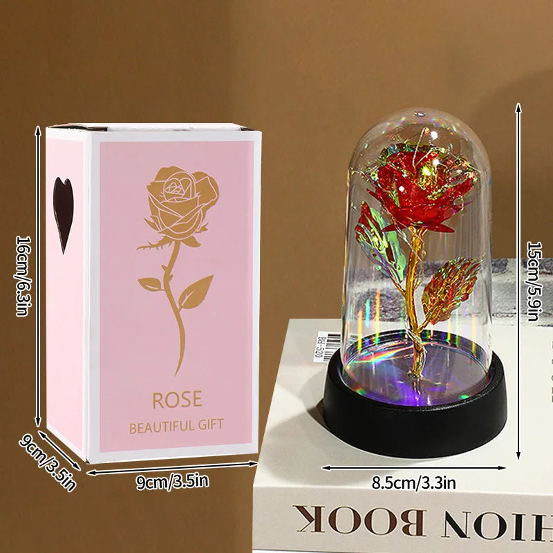 LED Galaxy Rose in Glass – Romantic Gift for Valentine’s & Mother’s Day