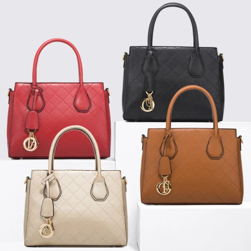 Quilted Handbag Set – 3-Piece Retro Tote, Crossbody & Shoulder Bag