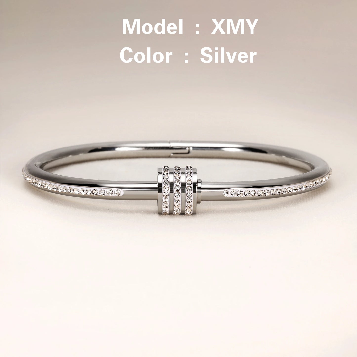 Mariasz Gold Zircon Bangle – Minimalist Waterproof Bracelet