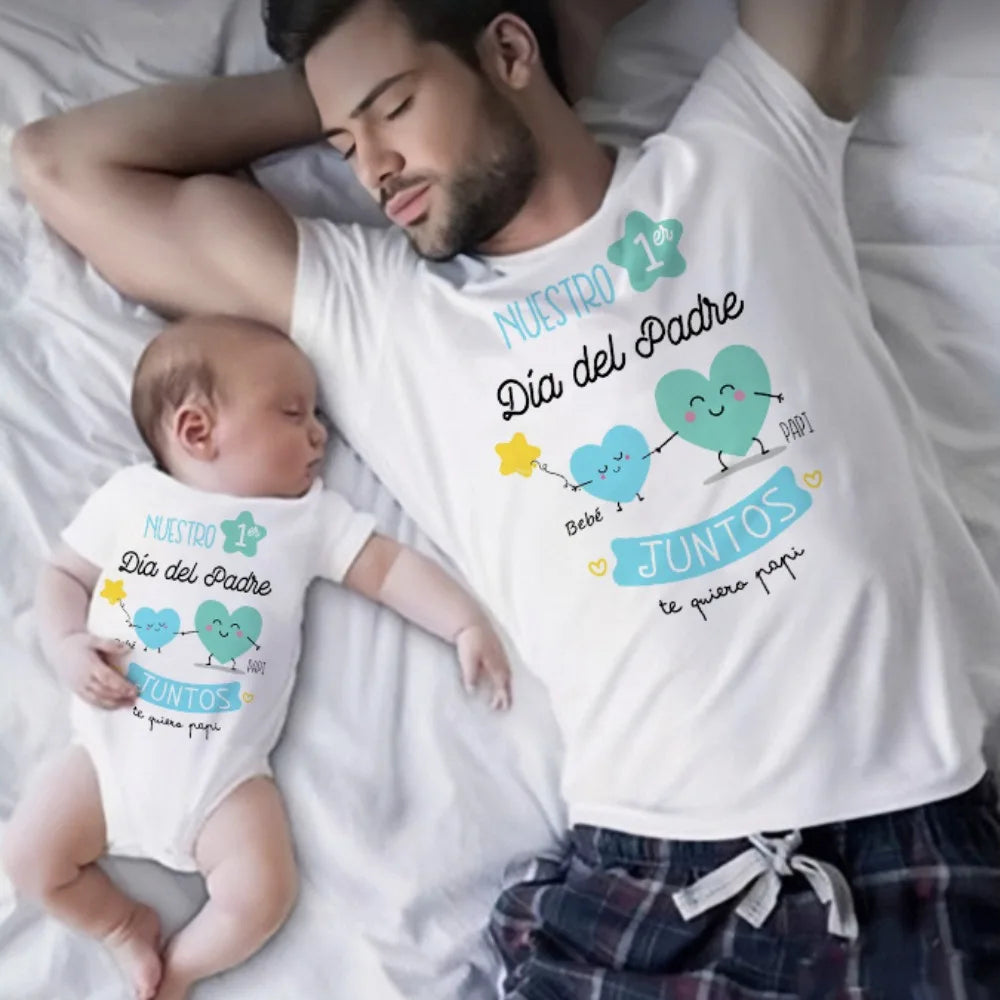 Our First Father's Day Outfit – Spanish Dad & Baby Matching Set