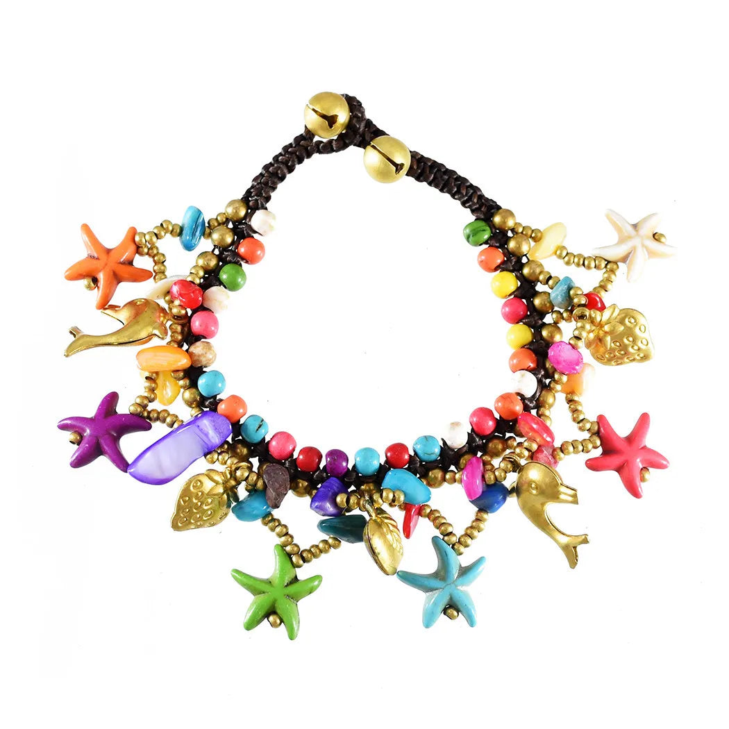 Gypsy Tribal Tibetan Bracelet – Boho Vintage Turquoise Elastic Bangle for Women