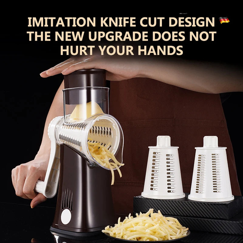 12-in-1 Veg Cutter & Grater – Manual Slicer & Chopper