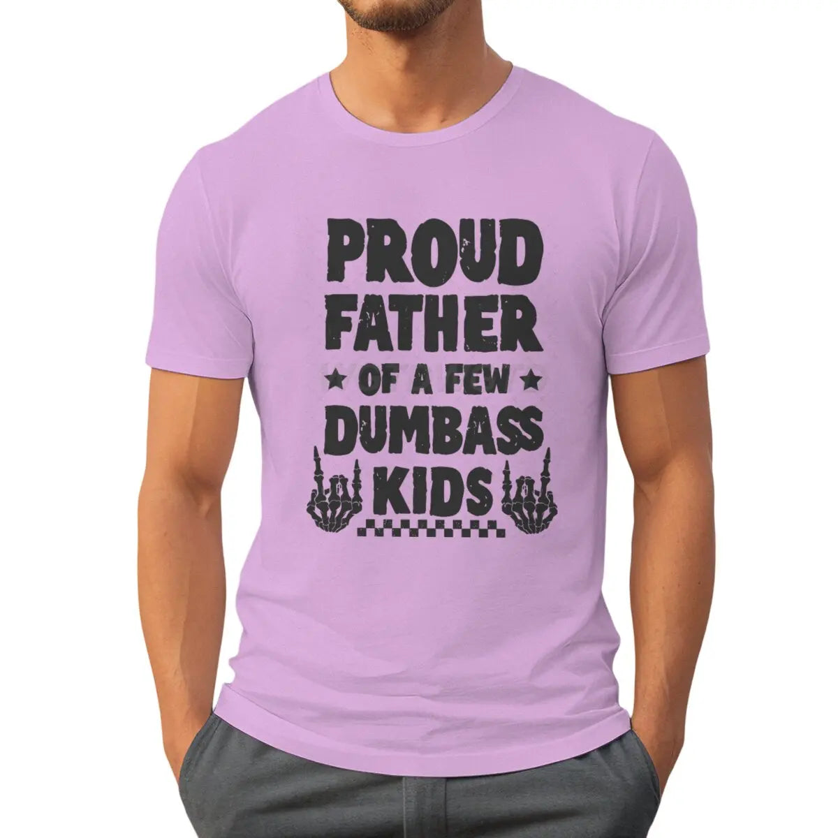 Proud Father Graphic T-Shirt – Retro Tie-Dye Casual Tee for Father’s Day