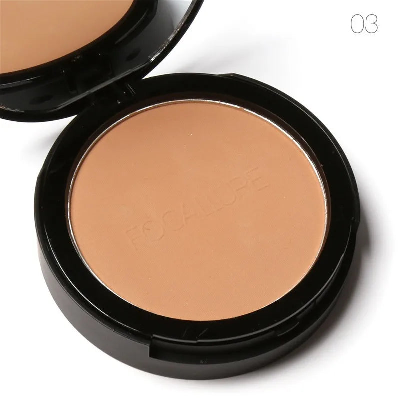 FOCALLURE 3-Color Oil-Control Pressed Powder Foundation