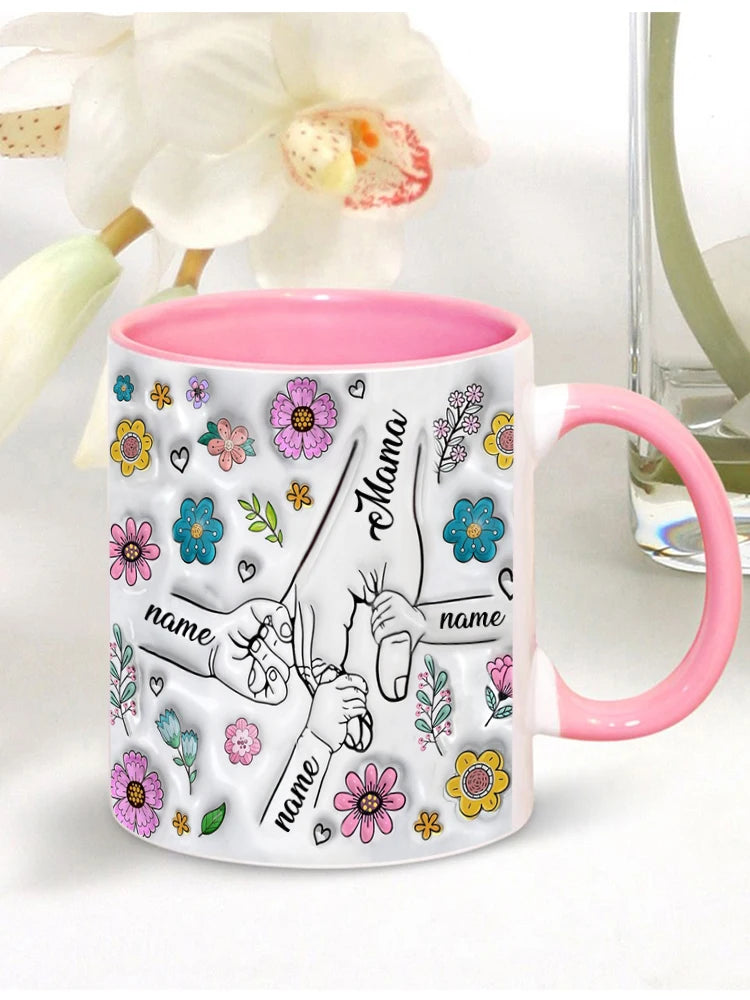 3D Printed Personalized Flower Mug – Gift for Children & Mother’s Day