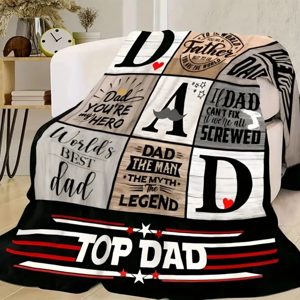 Father's Day Gift Blanket – Soft, All-Season Nap & Beach Towel