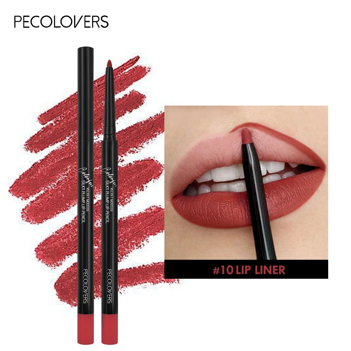 Waterproof Matte Lipliner Pencil - Long Lasting & Moisturising Lipstick (12 Shades)