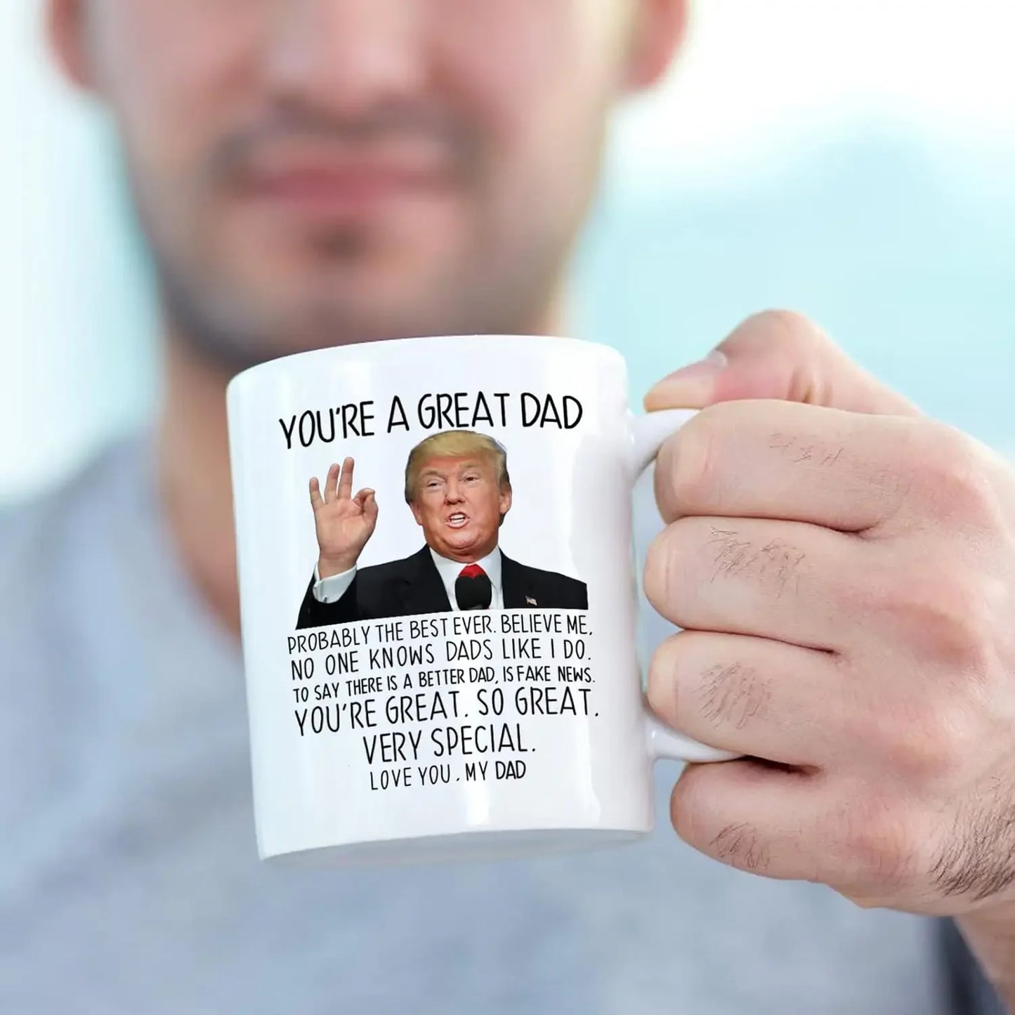 You're A Great Dad" Coffee Mug – Funny Gift for Father's Day & Birthdays