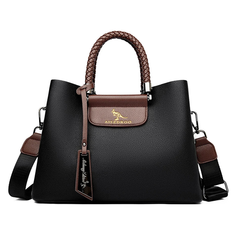 Elegant Women's Handbag – Stylish Pattern, Unique Handle, Spacious with Adjustable Strap
