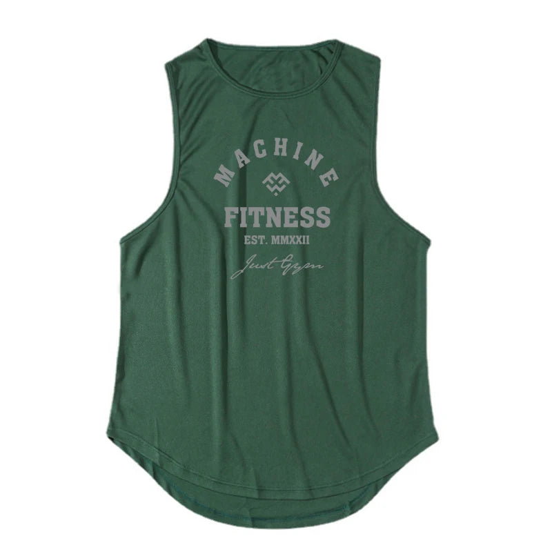 Men’s Mesh Muscle Tank Top – Sleeveless Quick-Dry Gym Fitness Singlet