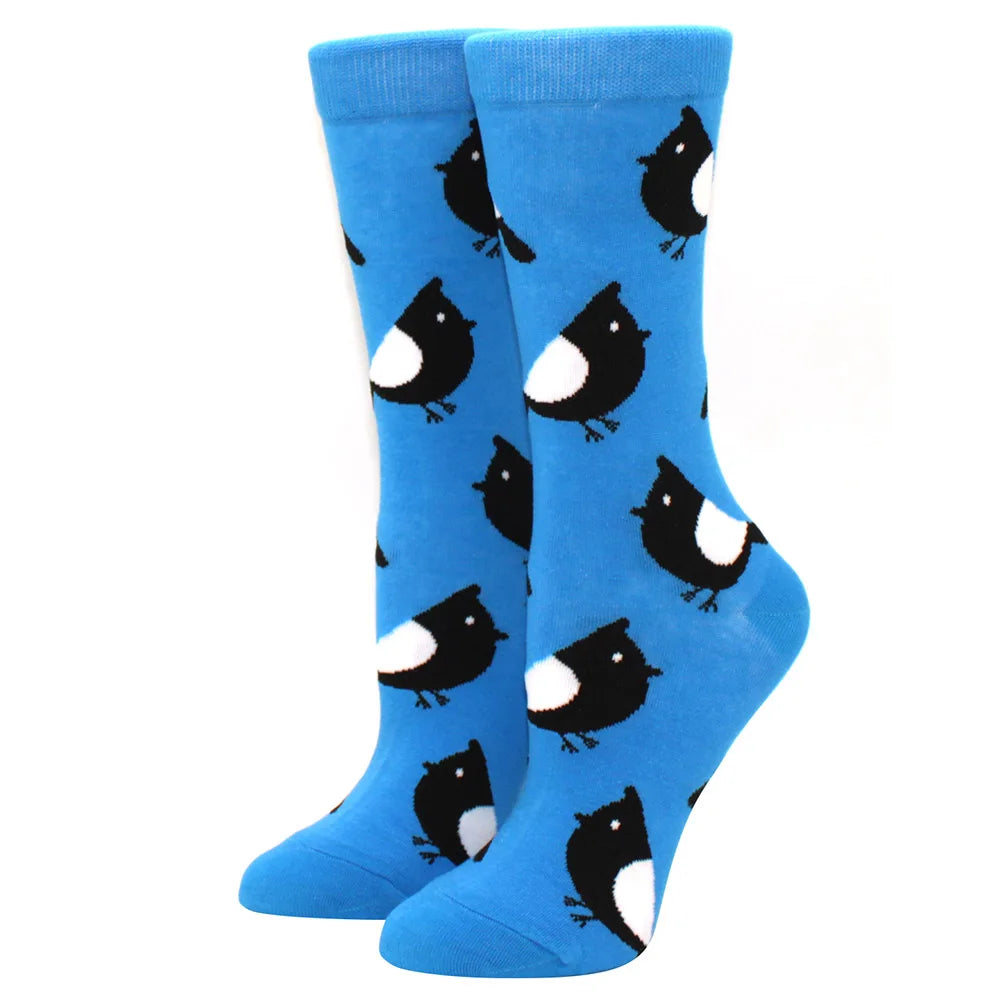 Cute Puppy Cartoon Socks – Corgi & Schnauzer Mid-Tube Unisex Breathable Comfort