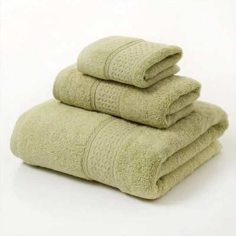 3PCS Cotton Towel Set – Ultra Soft & Absorbent Bathroom Essentials