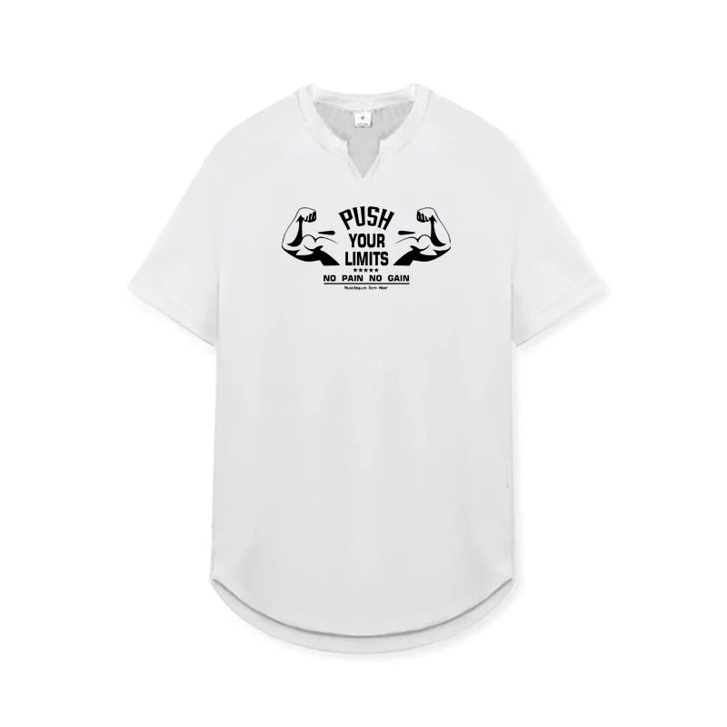 Men’s Quick-Dry Workout Shirt – Breathable Gym Fitness Muscle Tee