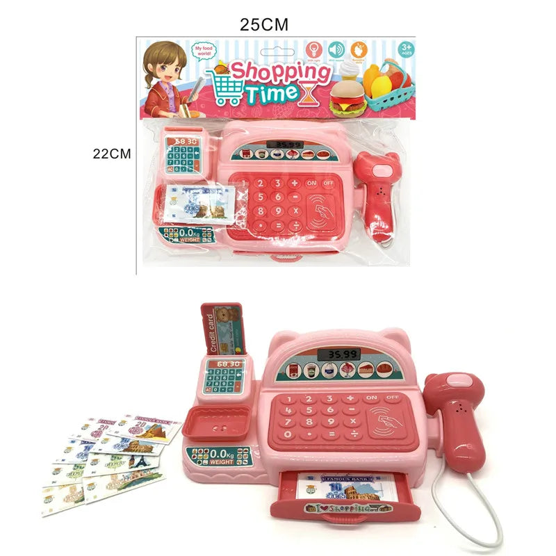 Kids Pretend Play Cash Register – Supermarket Toy with Music, Light & Interactive Fun