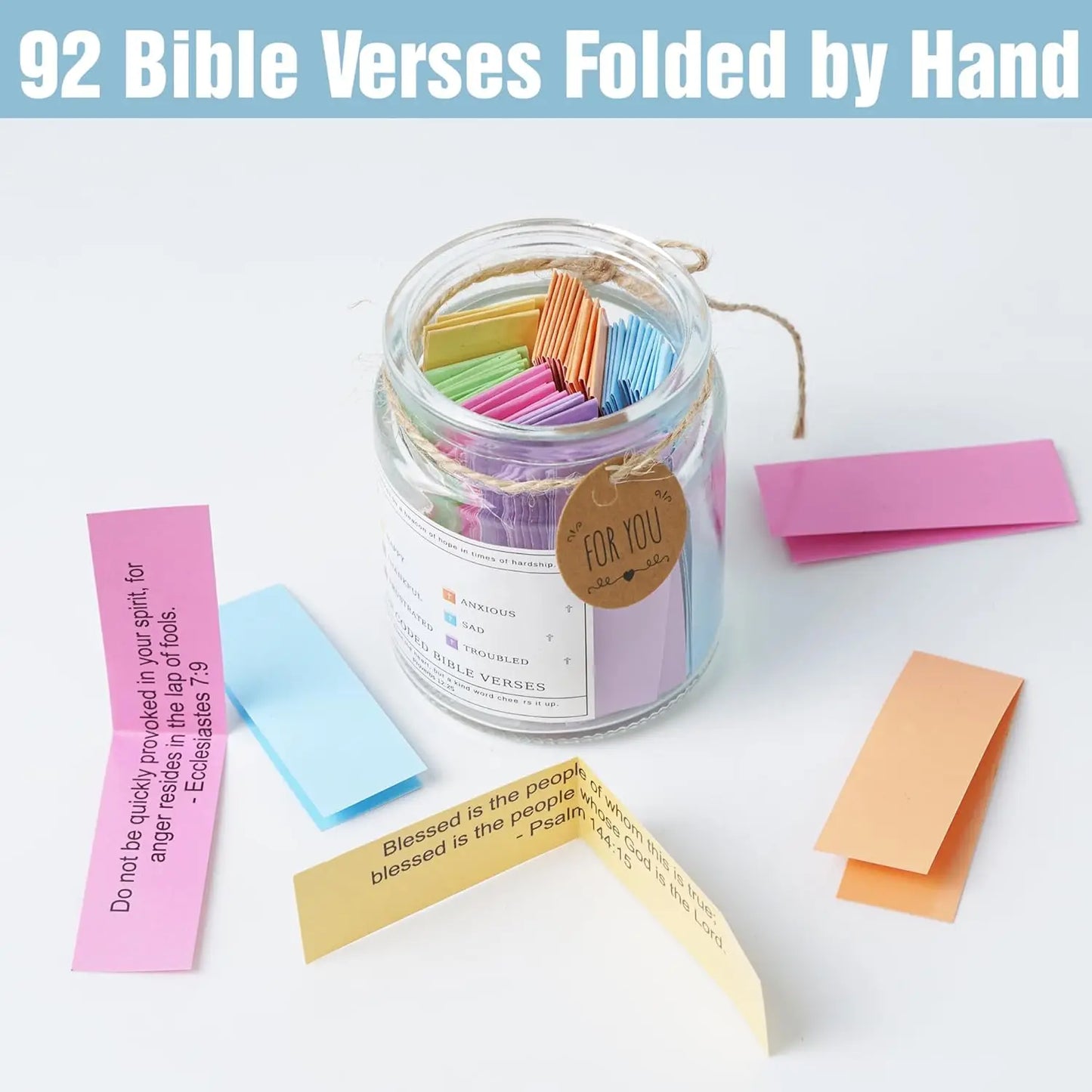 Bible Verse Jar – Perfect Gift for Mother’s Day, Birthday, Easter, & Graduation