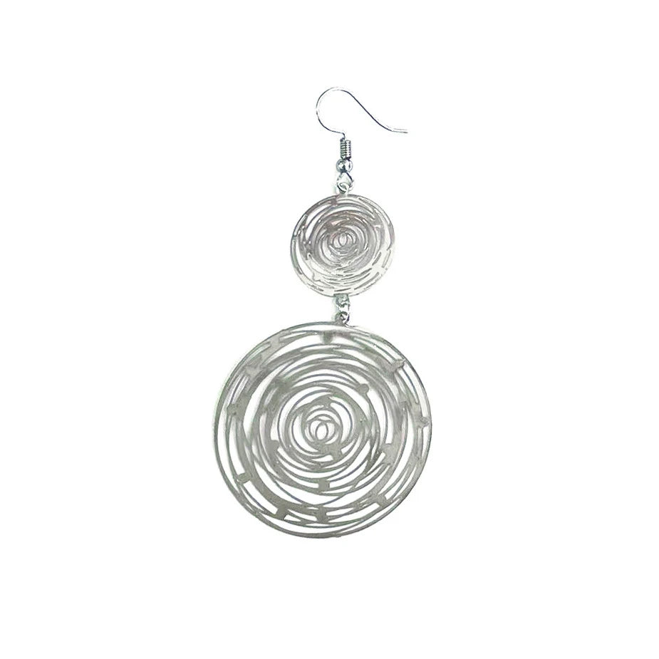 Rose Shape Vortex Wafer Earrings – Fashionable Women’s Lightweight Ornaments