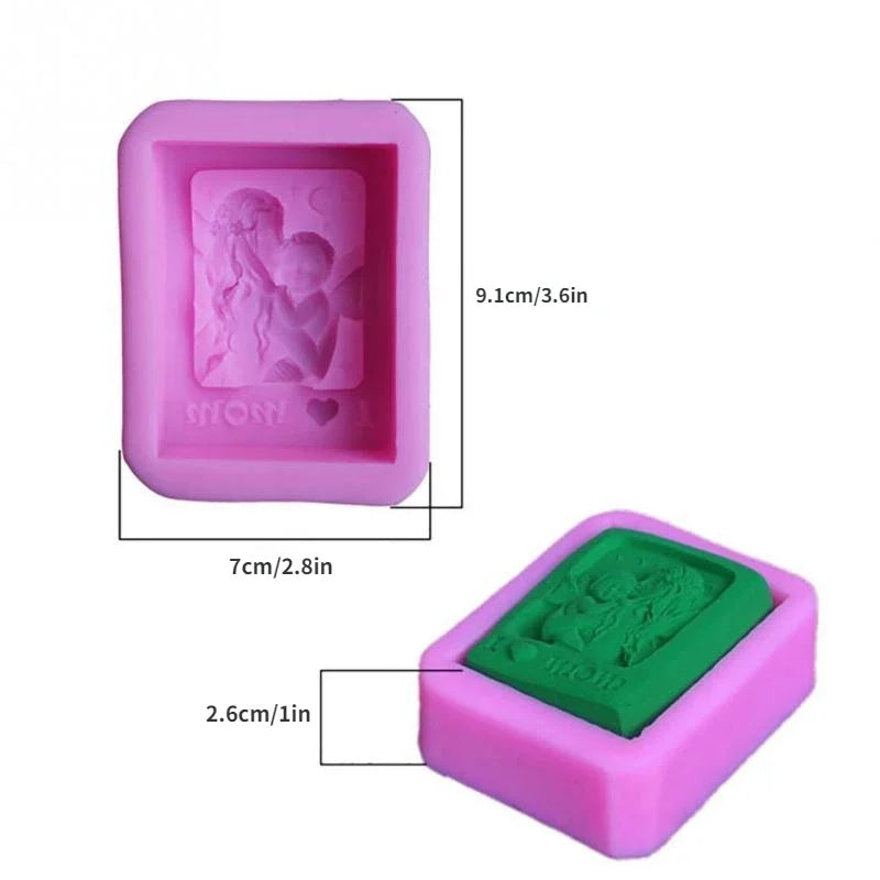 Mother Holding Baby Silicone Soap Mold – DIY Craft & Baking Mold for Mother’s Day