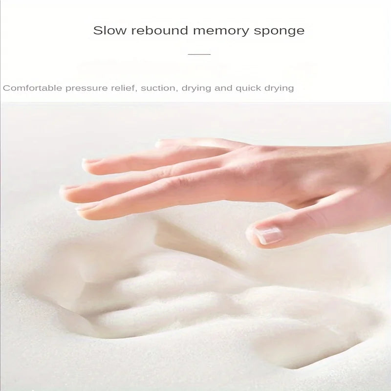1.2cm Thick Anti-Slip Bathroom Mat – Soft Water-Absorbing Flannel Door Mat