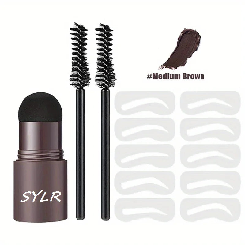 Eyebrow Stamp Kit – Waterproof Shaping Set with 10 Templates