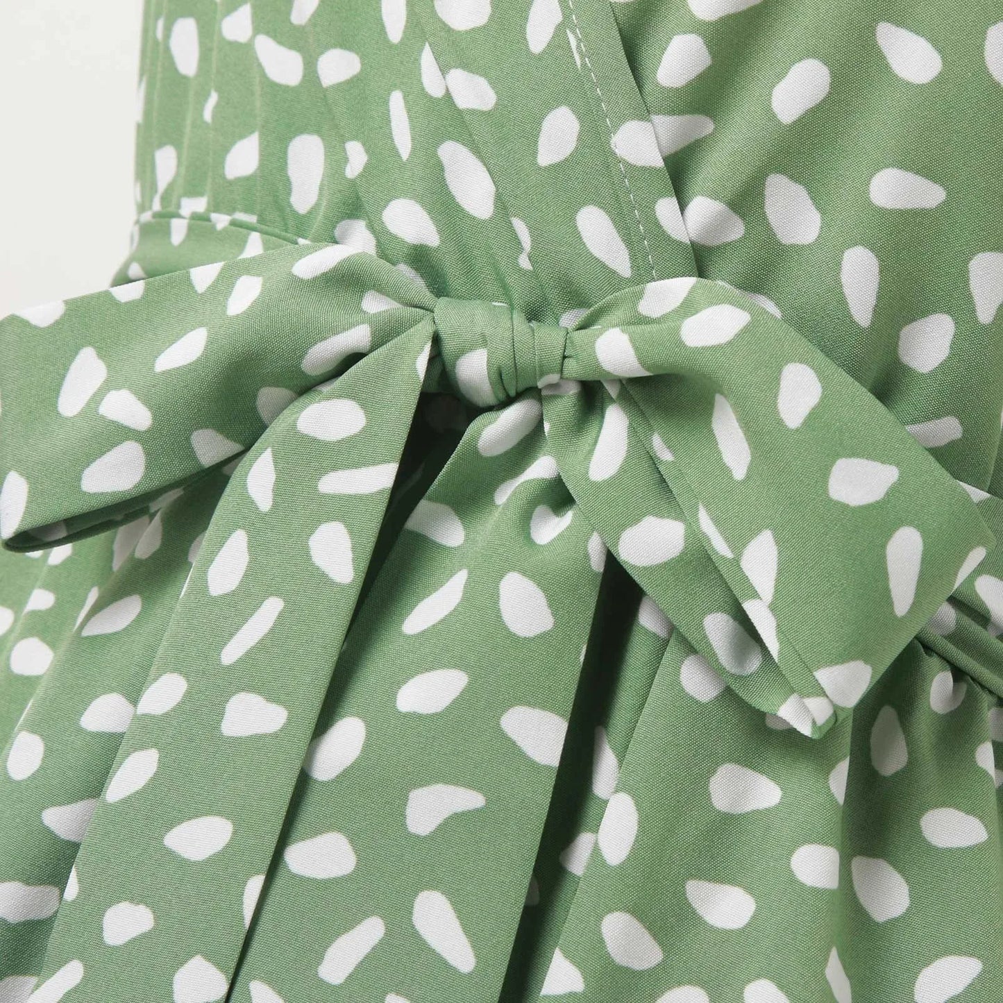 Women’s Sexy Sleeveless Polka Dot V-Neck Sundress – Bohemian A-Line Summer Dress