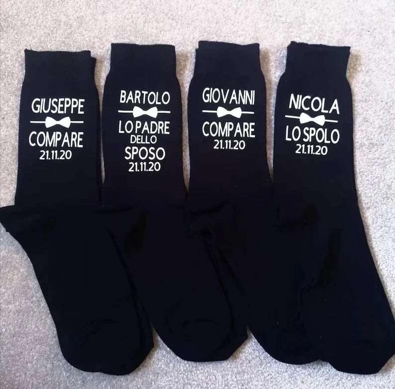 Personalized Wedding Socks – Custom Groom, Best Man & Father of the Bride/Groom Gift