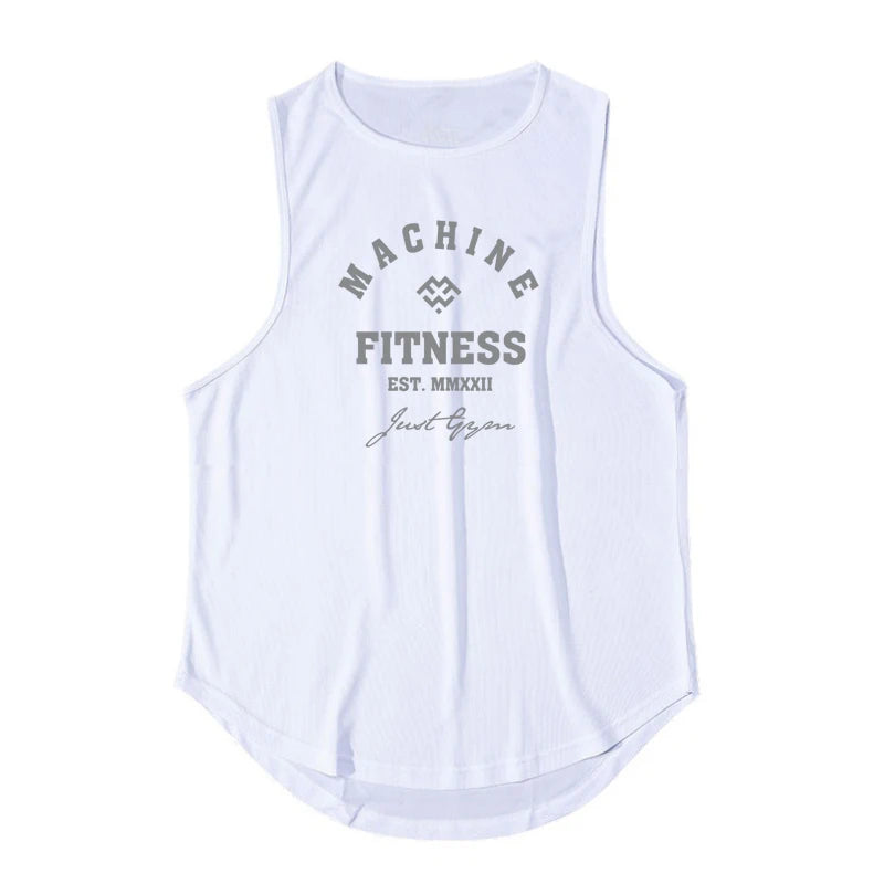 Men’s Mesh Muscle Tank Top – Sleeveless Quick-Dry Gym Fitness Singlet
