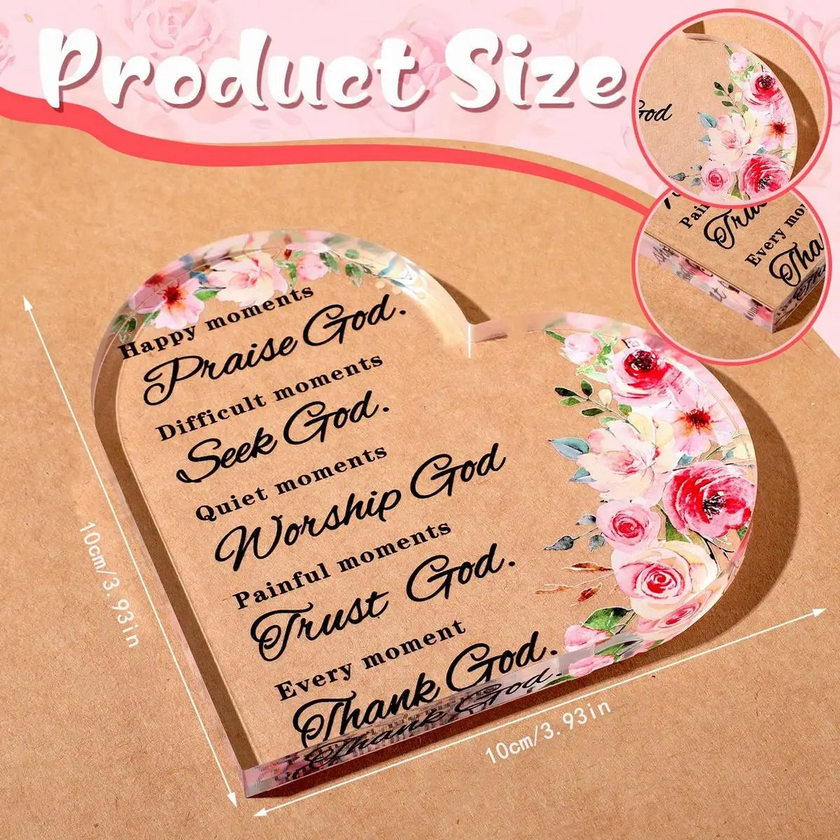 Bible Verse Acrylic Plaque – Inspirational Christian Gift for Women & Prayer Room Decor