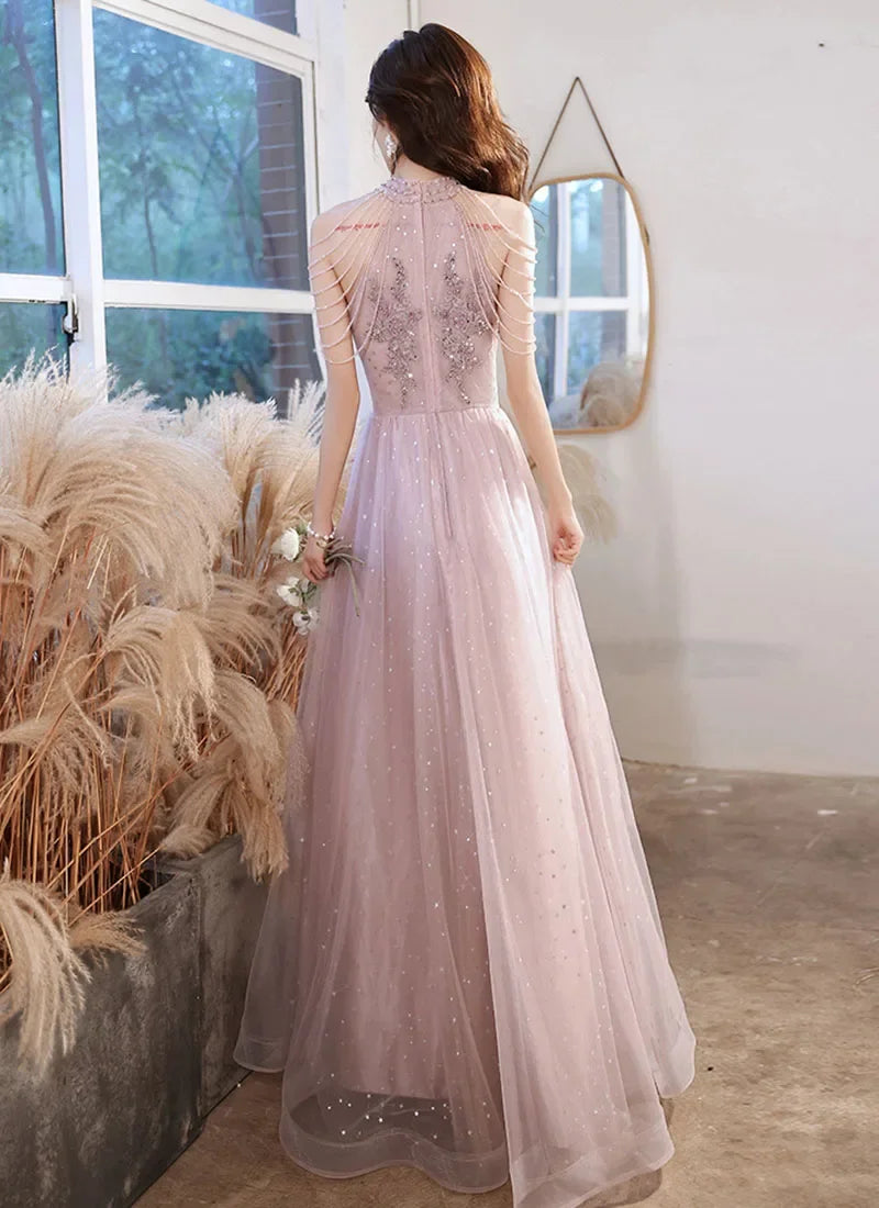 Pink Evening Party Dress 2025 – Elegant Prom & Socialite Gown