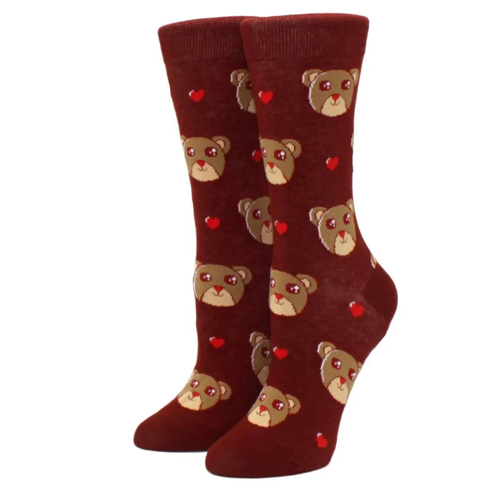 Cute Puppy Cartoon Socks – Corgi & Schnauzer Mid-Tube Unisex Breathable Comfort