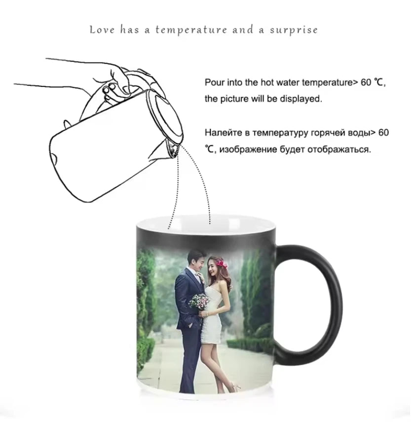 Personalized Magic Mug – Custom Heat-Activated Color Changing Cup with Photo or Text
