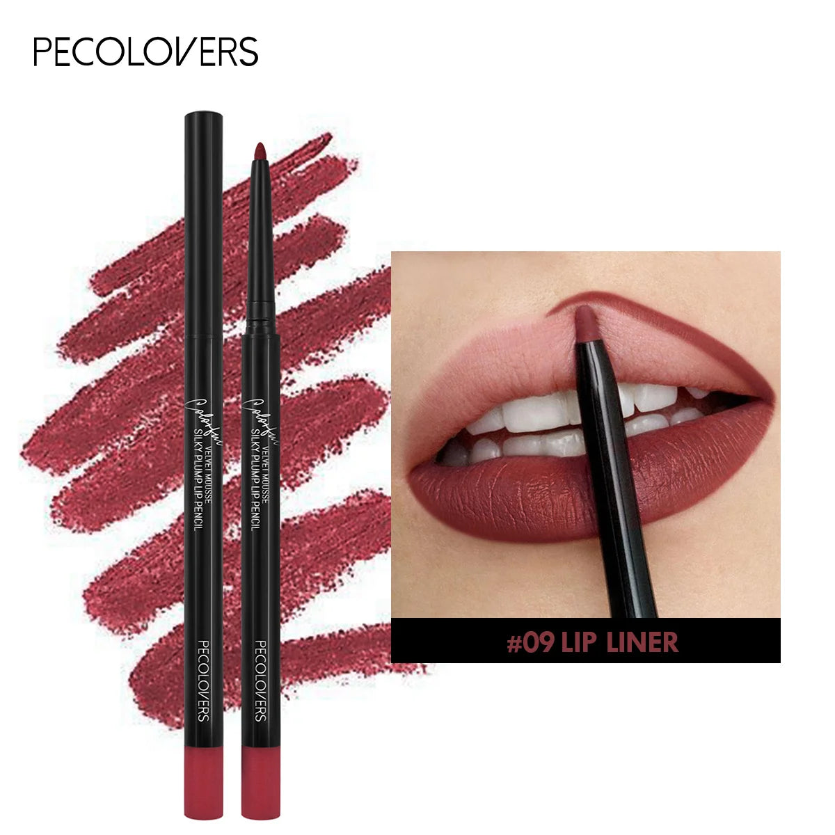 Waterproof Matte Lipliner Pencil - Long Lasting & Moisturising Lipstick (12 Shades)