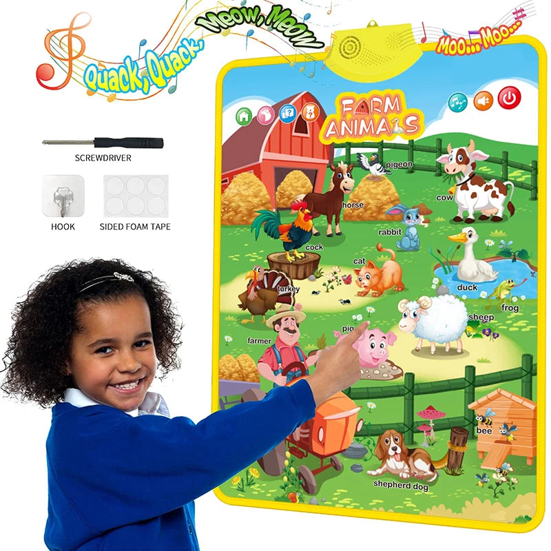 Electronic ABC & 123 Wall Chart for Toddlers