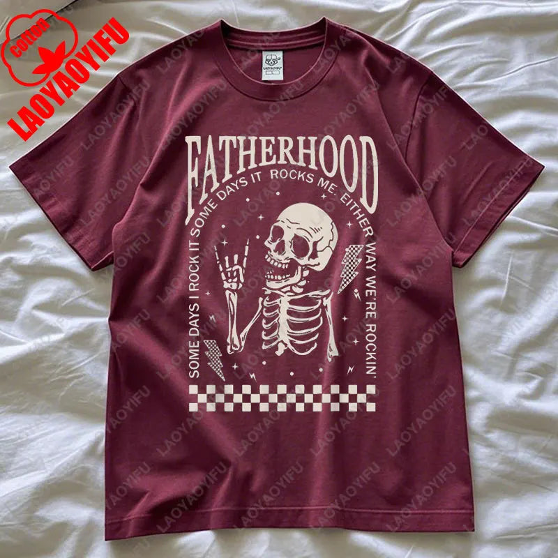 Funny Fatherhood T-Shirt – “Some Days I Rock It” Casual Unisex Tee