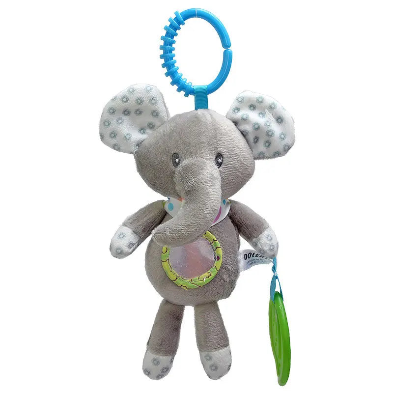 Soft Animal Handbell Rattles with Teether for Newborns