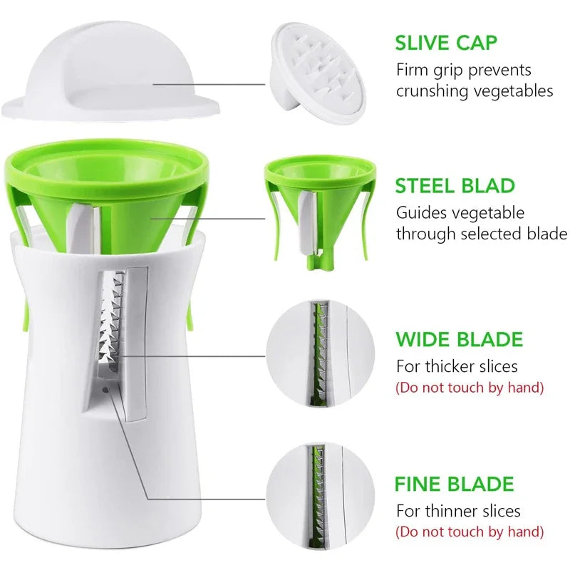 LMETJMA Heavy Duty Spiralizer – Vegetable Slicer & Zucchini Noodle Maker