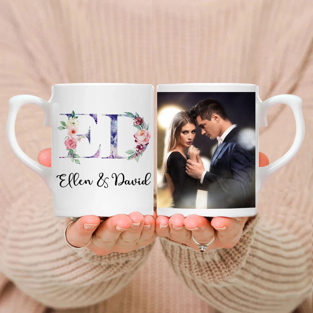 Personalized Photo & Name Ceramic Mug – Custom Coffee & Tea Cup